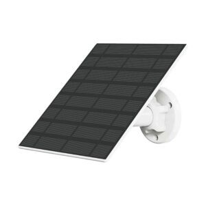 Product photo of the i Solar Panel attached to its wall mount and aimed upwards at a slight angle.